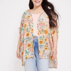 Maurices – Floral Sunflower Kimono (Size 2X)